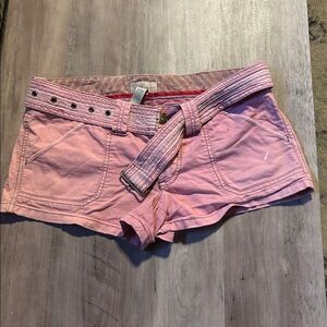 American Eagle Outfitters Light Pink Belted Shorts